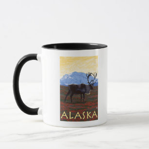 AlaskaCaribbean Vintage Travel Poster Tasse