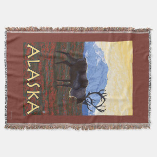 AlaskaCaribou Vintages Reise-Plakat Decke