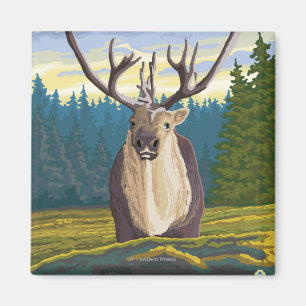 AlaskaKaribik im Wilden Vintage Magnet