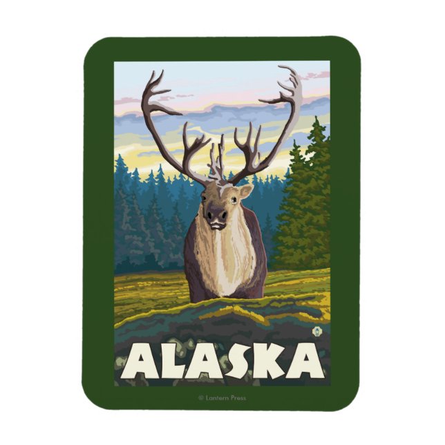 AlaskaKaribik im Wilden Vintage Magnet (Vertikal)