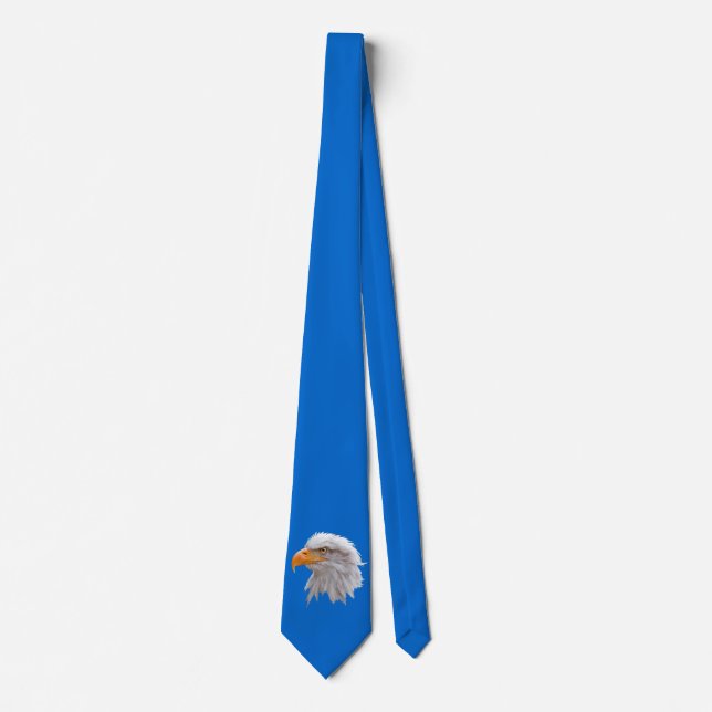 Alaskan Bald Adler Krawatte Doppelseitig (blau) (Vorderseite)