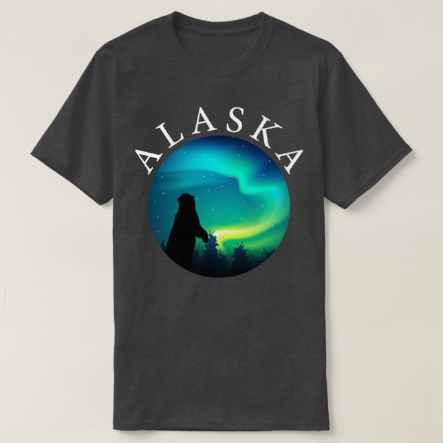 Alaskan Bear Animals Alaska Liebe Camping TShirt (Design vorne)