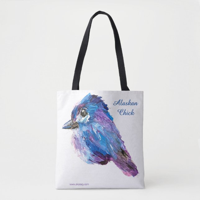 Alaskan Chick _fireweed back Leinwand_Tote Bag Tasche (Vorderseite)