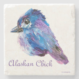 Alaskan Chick Marmorstein Untersetzer