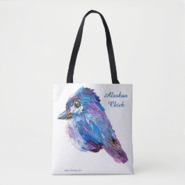 Alaskan Chick & Sunflower Blues Leinwand Tote Bag Tasche