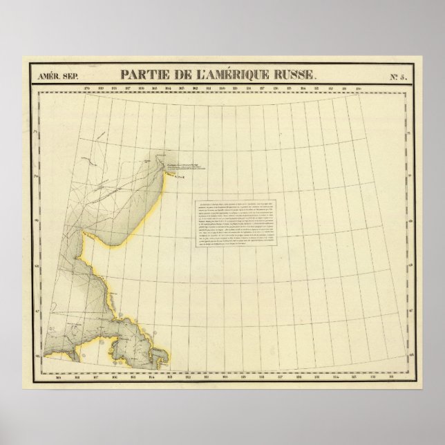 Alaskan Coast Map Poster (Vorne)