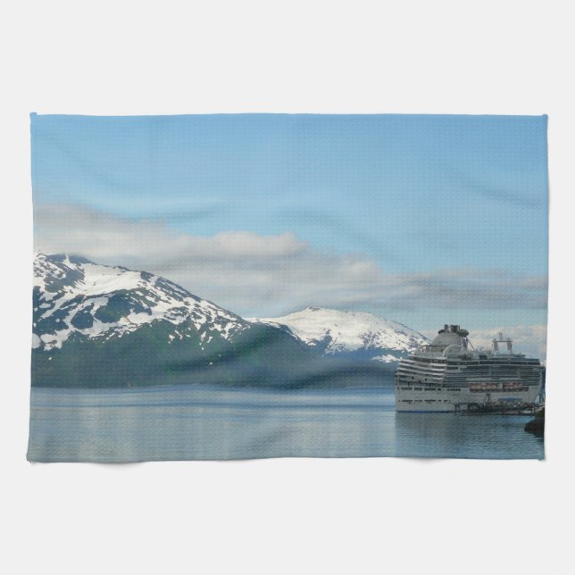 Alaskan Cruise Vacation Travel Fotografie Geschirrtuch (Horizontal)