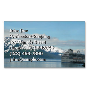 Alaskan Cruise Vacation Travel Fotografie Magnetische Visitenkarte