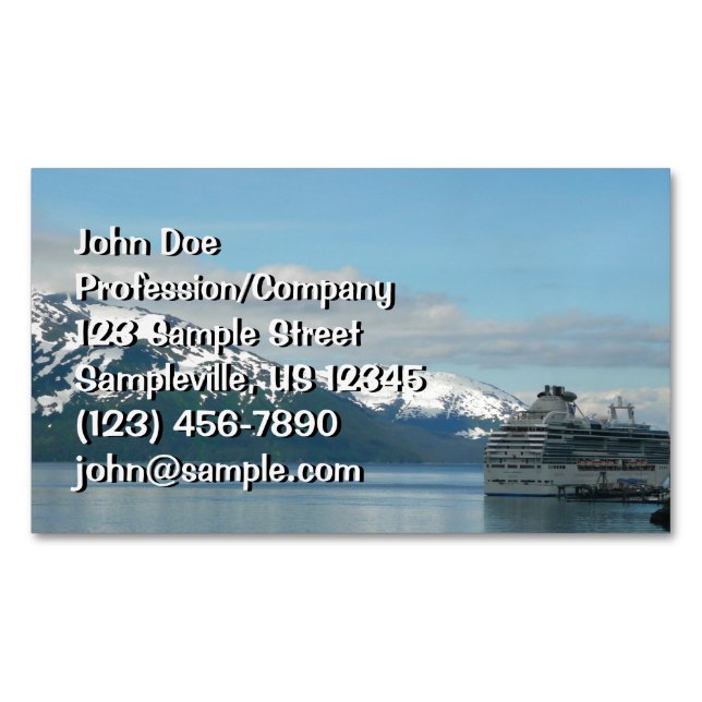 Alaskan Cruise Vacation Travel Fotografie Magnetische Visitenkarte (Vorderseite)