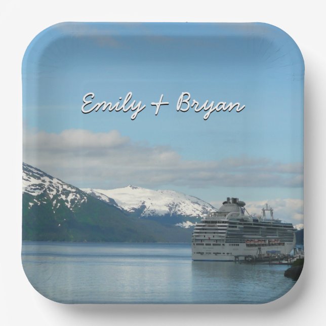Alaskan Cruise Vacation Travel Fotografie Pappteller (Vorderseite)