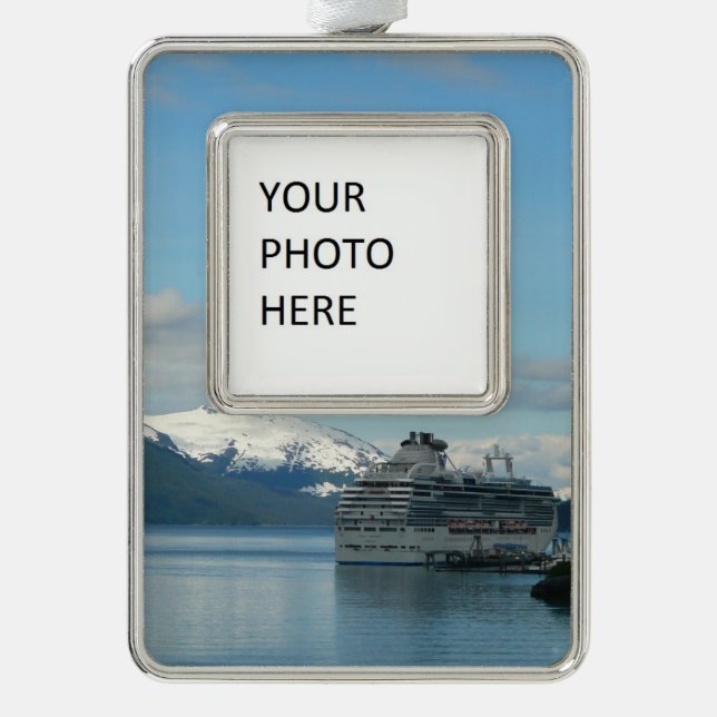 Alaskan Cruise Vacation Travel Fotografie Rahmen-Ornament Silber (Vorderseite)