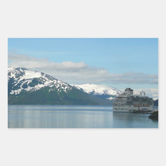 Alaskan Cruise Vacation Travel Fotografie Rechteckiger Aufkleber (Vorderseite)