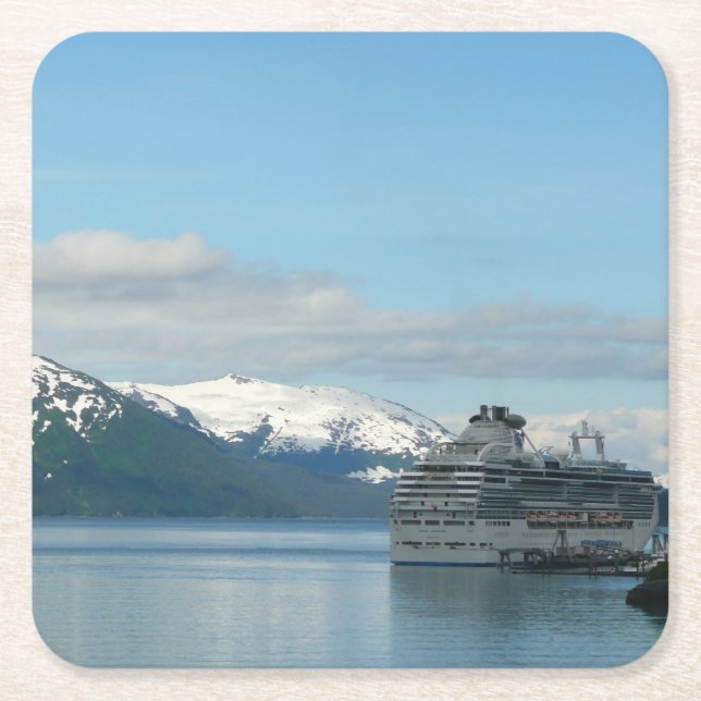 Alaskan Cruise Vacation Travel Fotografie Rechteckiger Pappuntersetzer (Vorderseite)
