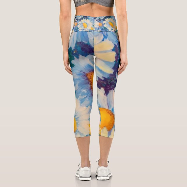 Alaskan Daisies Capri Leggings (Rückseite)