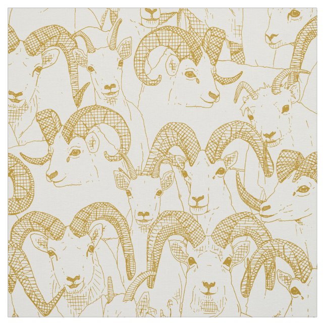 Alaskan Dall-Schaf-Goldperle Stoff (Muster)