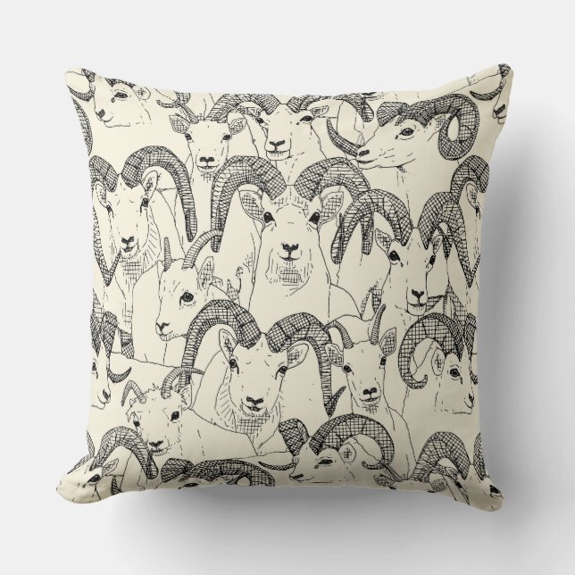 Alaskan Dall Schaf Kissen (Vorderseite)