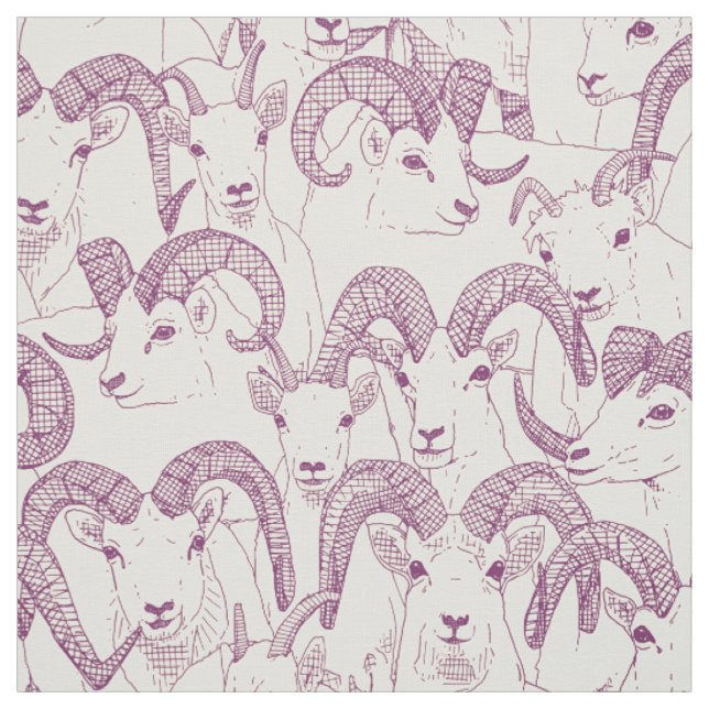 Alaskan Dall Schafe lila Perle Stoff (Muster)