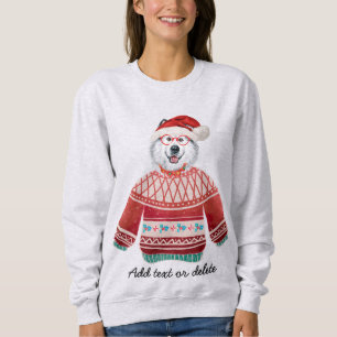 Alaskan Dog Ugly Christmas Dog Mama Sweatshirt