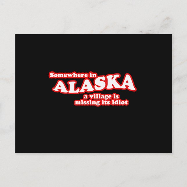 Alaskan-Dorfidiot Postkarte (Vorderseite)