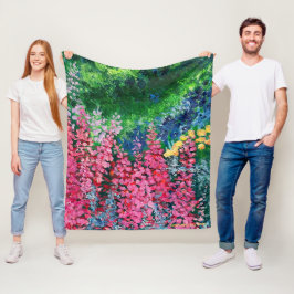 Alaskan Fireweed Fleece Blanket
