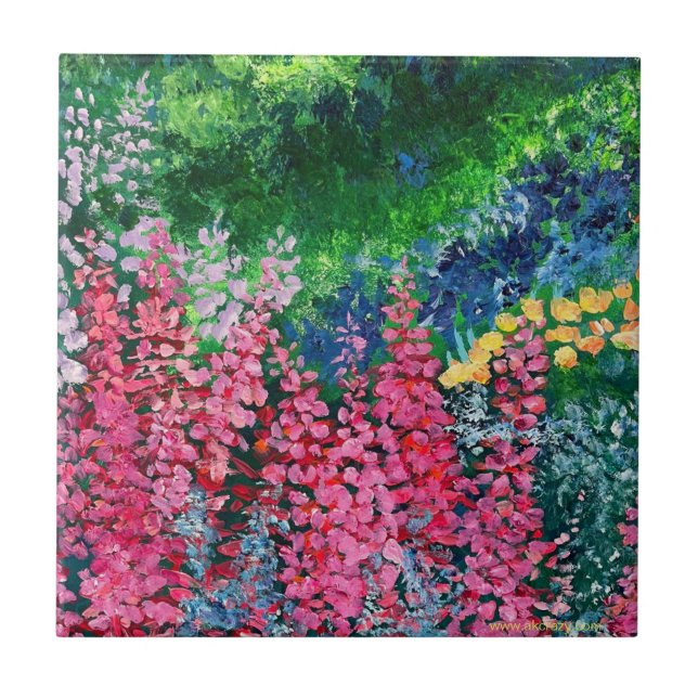 Alaskan Fireweed Keramik Tile Fliese (Vorderseite)