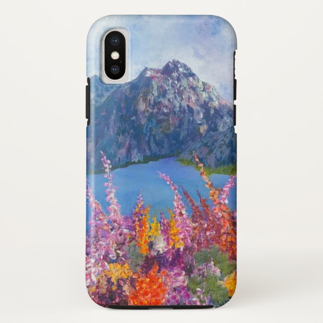 Alaskan Fireweed Mountain iPhone X harte Gehäuse Case-Mate iPhone Hülle (Rückseite)