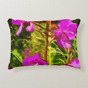 Alaskan Fireweed Pink Wildblume Abstrakt Dekokissen