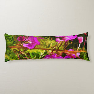 Alaskan Fireweed Pink Wildblume Abstrakt Seitenschläferkissen