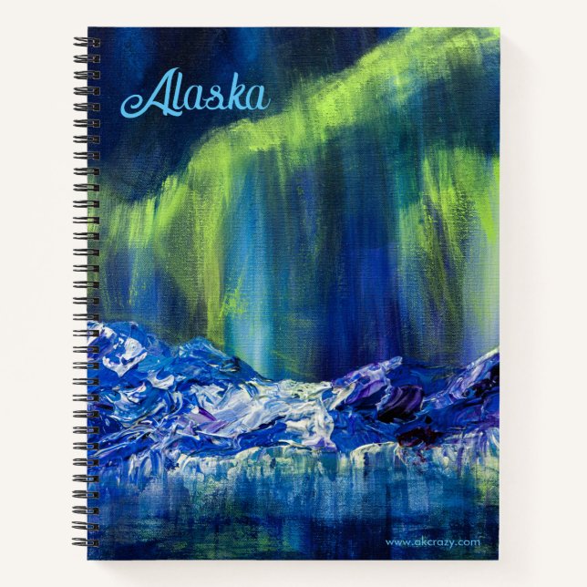 Alaskan Glacial Reflections Spiralnotebook 8.5x11 Notizbuch (Vorderseite)