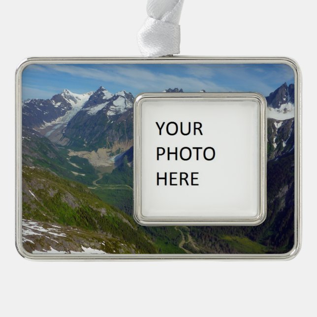 Alaskan Glacier Carved Valley Rahmen-Ornament Silber (Vorderseite)