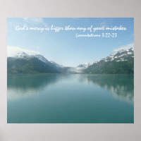 Alaskan Glaciers w/ Scripture verse of God's Barmh