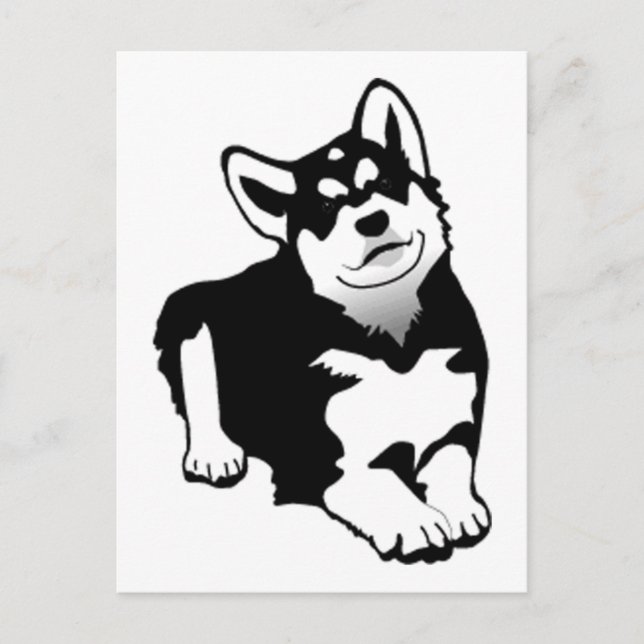 Alaskan Husky Postkarte (Vorderseite)