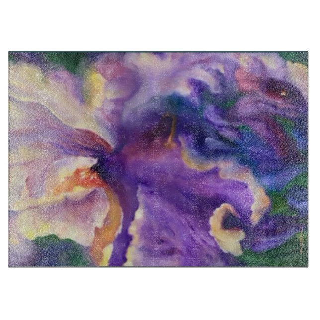 Alaskan Iridescent Iris Cutting Board Schneidebrett (Vorderseite)