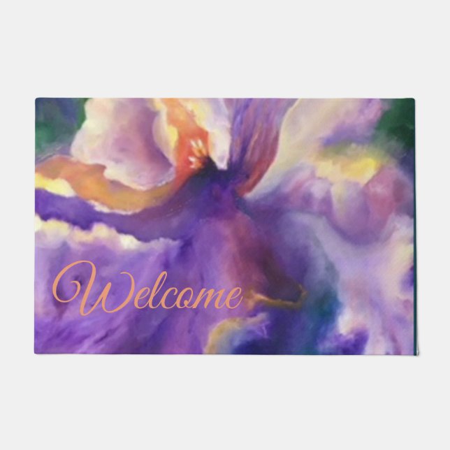 Alaskan Iridescent Iris Door Mat Fußmatte (Vorderseite)