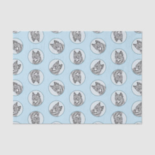 Alaskan Klee Kai AKK Husky Malerei Niedlicher Dog Seidenpapier