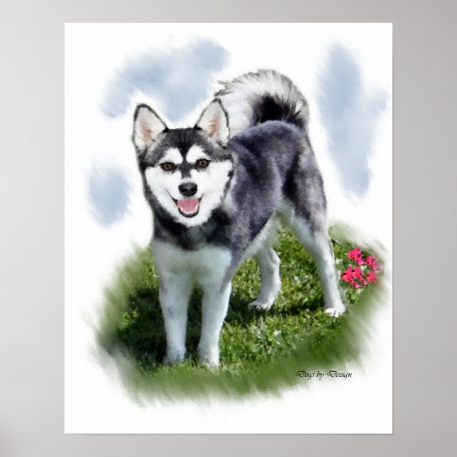 Alaskan Klee Kai Art Poster (Vorne)