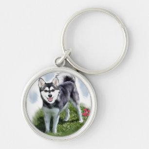 Alaskan Klee Kai Art Schlüsselanhänger