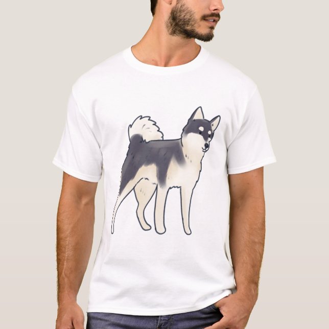 Alaskan klee kai dog Magic T-Shirt (Vorderseite)