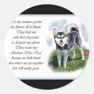 Alaskan Klee Kai Gifts Runder Aufkleber