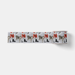 Alaskan Klee Kai Glauben Weihnachtsfeiern Ripsband