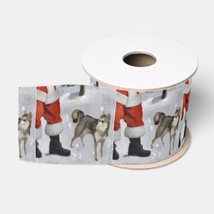 Alaskan Klee Kai Glauben Weihnachtsfeiern Ripsband