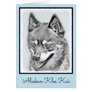 Alaskan Klee Kai Malerei - Süße Original-Hunde-Kun