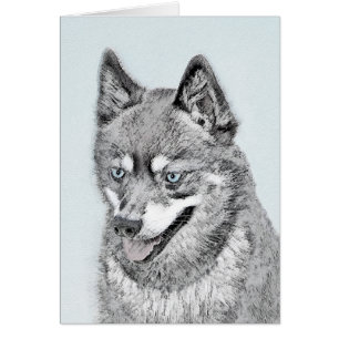Alaskan Klee Kai Painting - Niedliche Original Dog