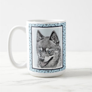 Alaskan Klee Kai Painting - Niedliche Original Dog Kaffeetasse