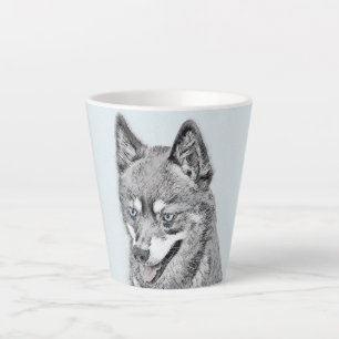 Alaskan Klee Kai Painting - Niedliche Original Dog Milchtasse