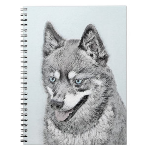 Alaskan Klee Kai Painting - Niedliche Original Dog Notizblock
