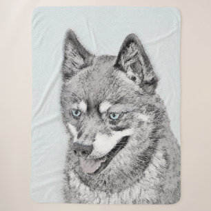 Alaskan Klee Kai Painting - Niedliche Original Dog Sherpadecke