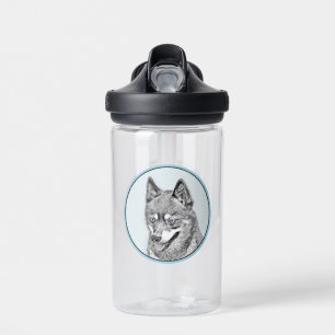 Alaskan Klee Kai Painting - Niedliche Original Dog Trinkflasche