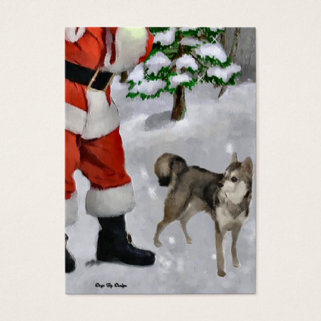 Alaskan Klee Kai Weihnachtsgeschenke Name Tags (Vorderseite)