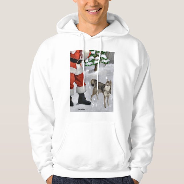 Alaskan Klee Kai Weihnachtsgeschenken Hoodie (Vorderseite)